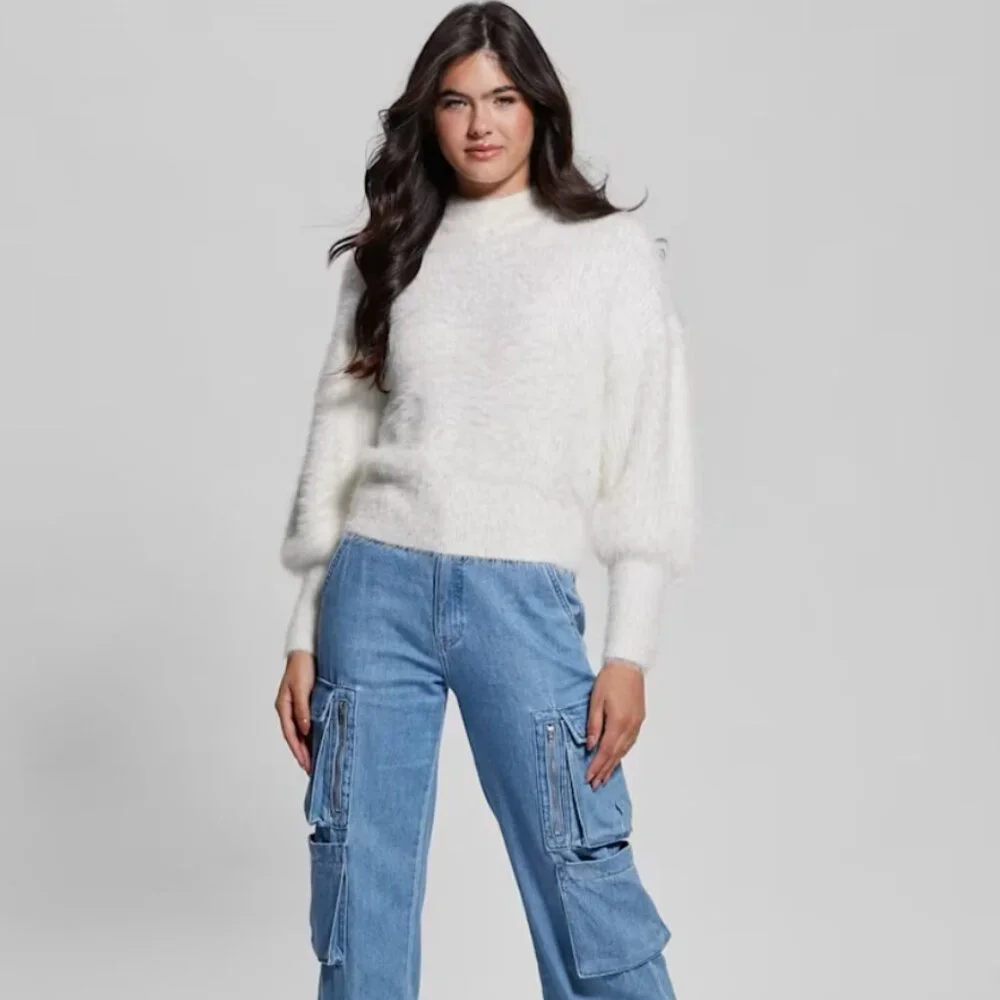 GUESS Fuzzy Sweater - Picture 2 of 5